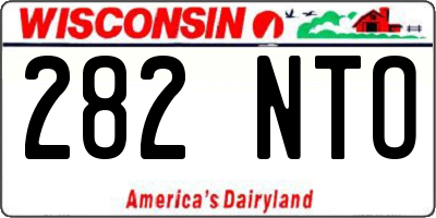 WI license plate 282NTO