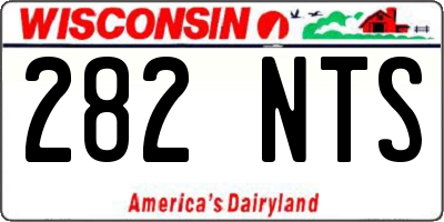 WI license plate 282NTS