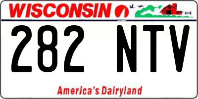 WI license plate 282NTV