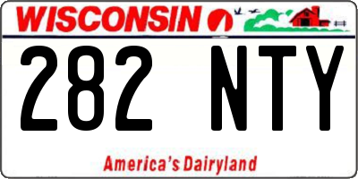 WI license plate 282NTY