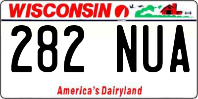 WI license plate 282NUA