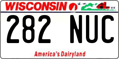 WI license plate 282NUC
