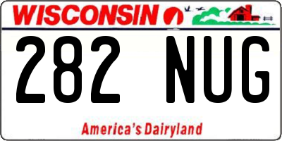 WI license plate 282NUG