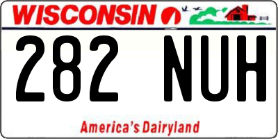 WI license plate 282NUH