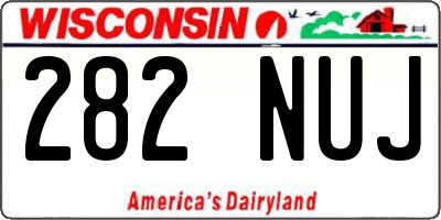 WI license plate 282NUJ