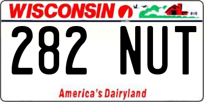 WI license plate 282NUT