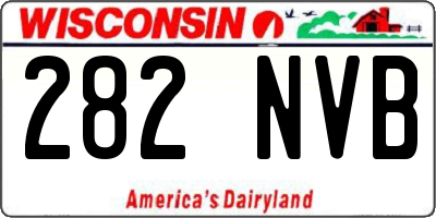 WI license plate 282NVB