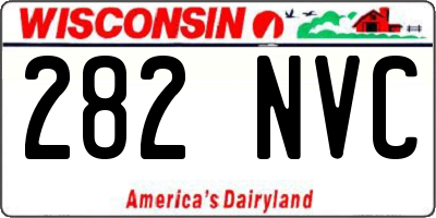 WI license plate 282NVC
