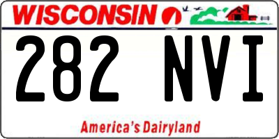 WI license plate 282NVI