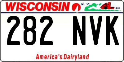 WI license plate 282NVK