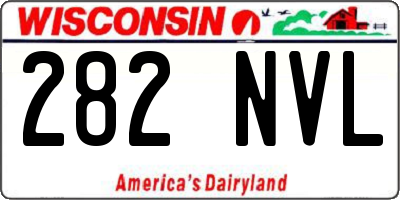 WI license plate 282NVL