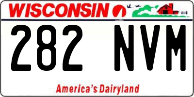 WI license plate 282NVM