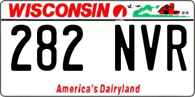 WI license plate 282NVR