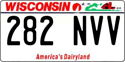 WI license plate 282NVV