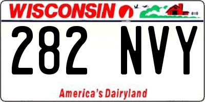 WI license plate 282NVY