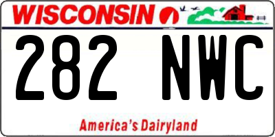 WI license plate 282NWC