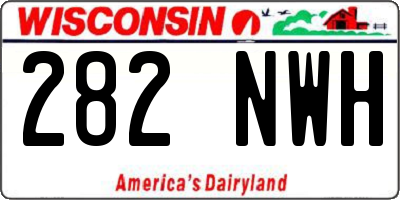 WI license plate 282NWH