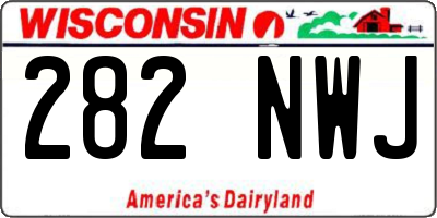WI license plate 282NWJ