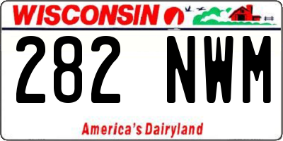 WI license plate 282NWM