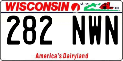 WI license plate 282NWN