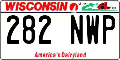 WI license plate 282NWP