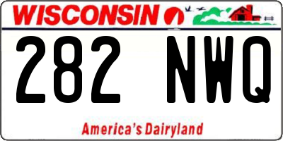 WI license plate 282NWQ