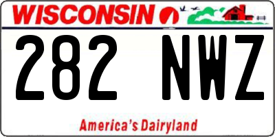 WI license plate 282NWZ