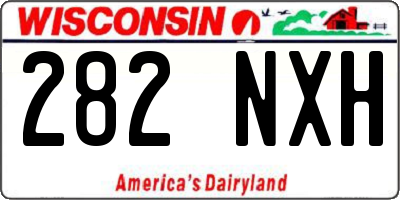 WI license plate 282NXH