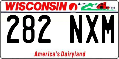 WI license plate 282NXM