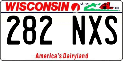 WI license plate 282NXS