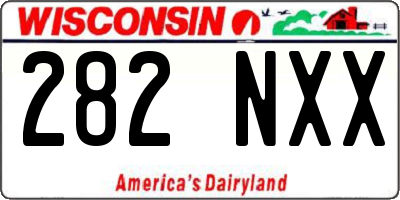 WI license plate 282NXX