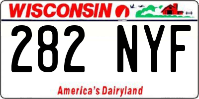 WI license plate 282NYF