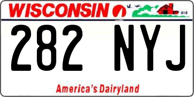 WI license plate 282NYJ