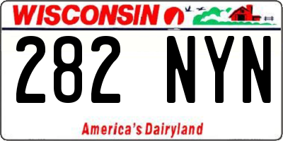 WI license plate 282NYN