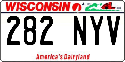 WI license plate 282NYV