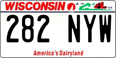 WI license plate 282NYW
