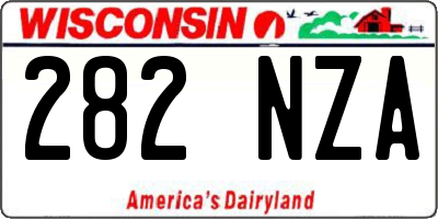WI license plate 282NZA