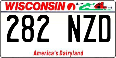 WI license plate 282NZD