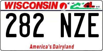 WI license plate 282NZE
