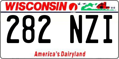 WI license plate 282NZI