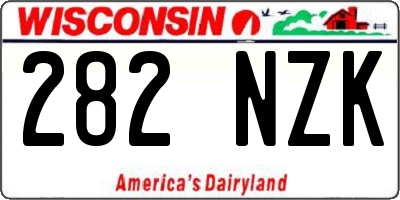 WI license plate 282NZK