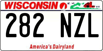 WI license plate 282NZL
