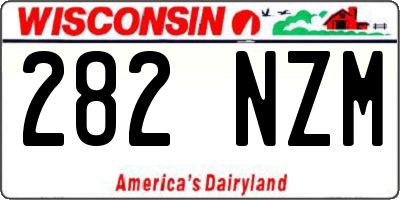 WI license plate 282NZM