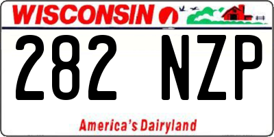 WI license plate 282NZP