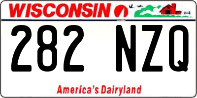 WI license plate 282NZQ