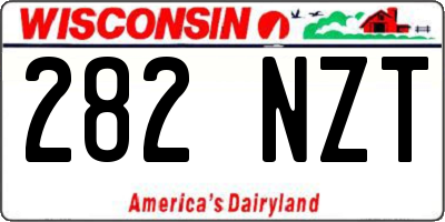 WI license plate 282NZT