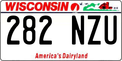 WI license plate 282NZU