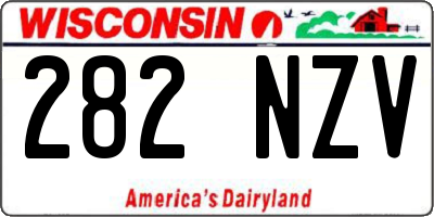WI license plate 282NZV
