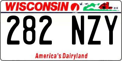 WI license plate 282NZY