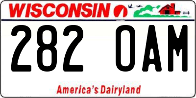 WI license plate 282OAM